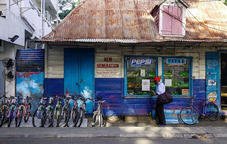 Lokalny sklep na Mauritiusie