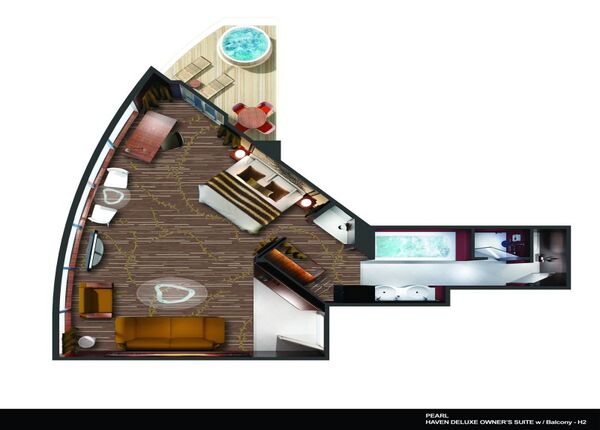 The Haven Deluxe Owner's Suite z dużym balkonem