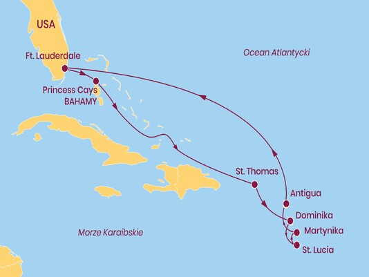 Karaiby w książęcym wydaniu - rejs z Florydy