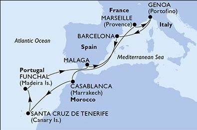 Śródziemnomorska przygoda z Casablancą, Maderą i Teneryfą